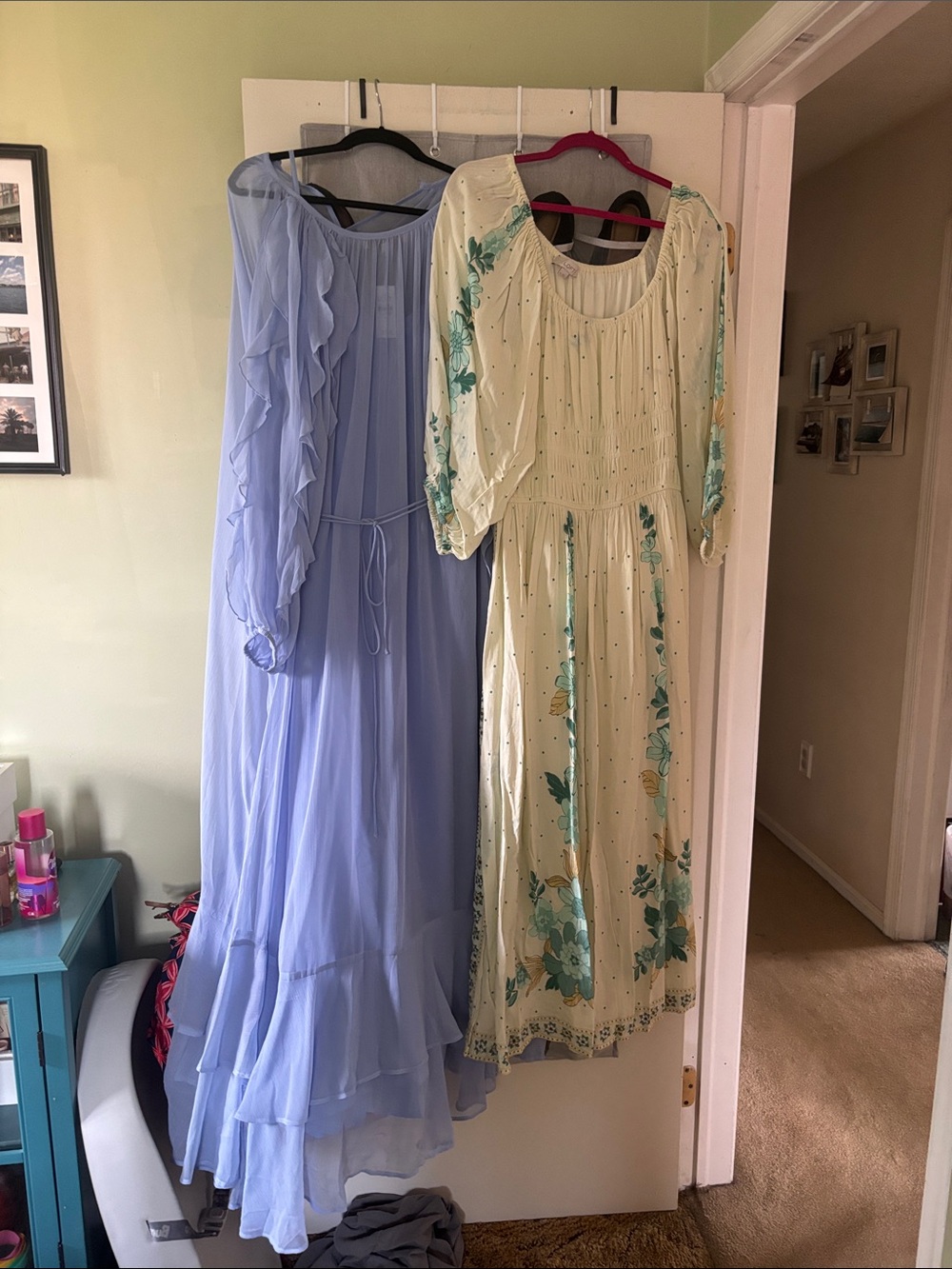 LOFT Lavender Ruffle Tiered Maxi Dress